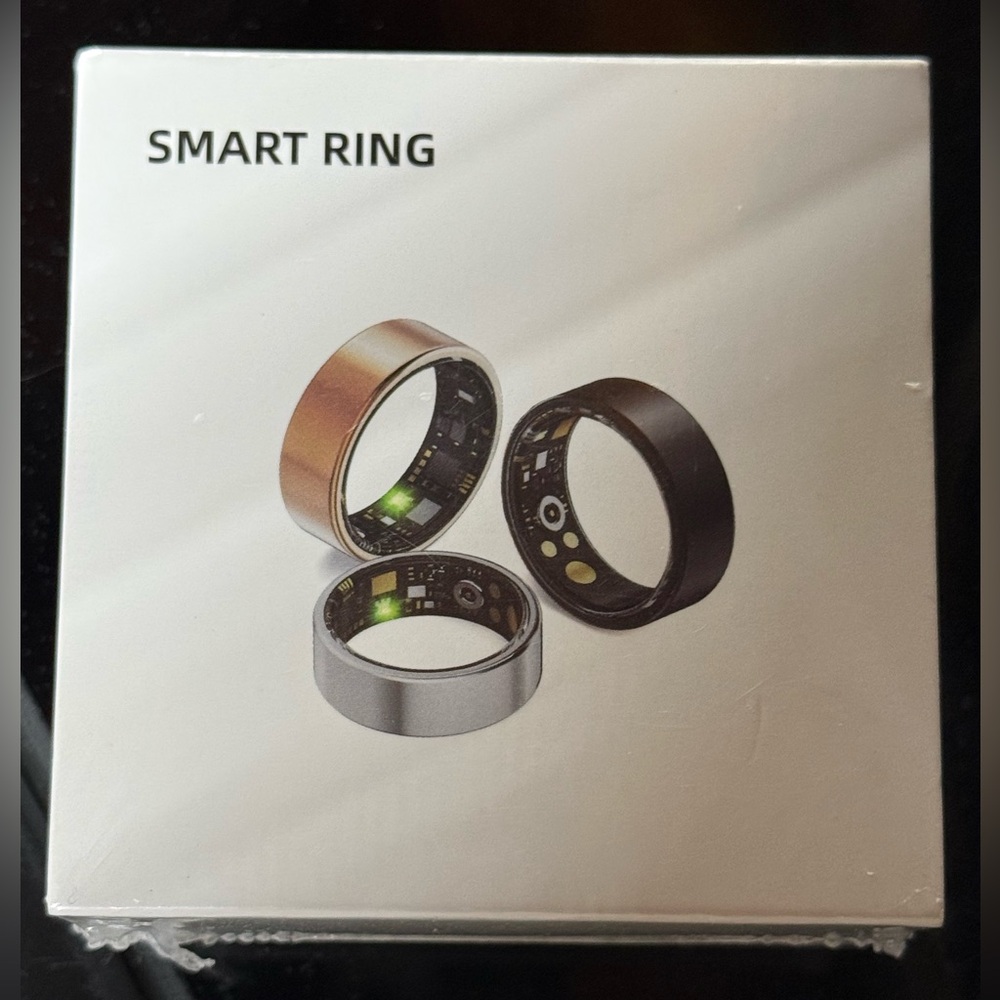 NEW Smart Ring Health and Fitness Tracker Silver size 8